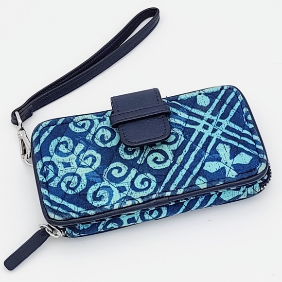 Vera Bradley Commuter Tote, Cuban Tiles with Matching Wristlet Wallet - Picture 10 of 13